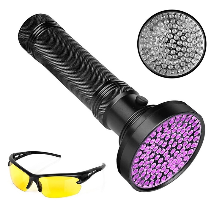 UV LED фенерче, алуминиева сплав, 78x190 мм