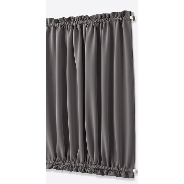 Топлоизолационна завеса, полиестер, сива, 63,5x101,6 см