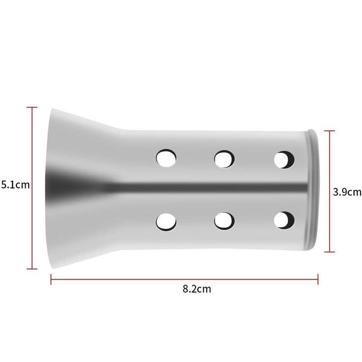 Univerzális hangtompító motorkerékpárhoz, 51mm, rozsdamentes acél