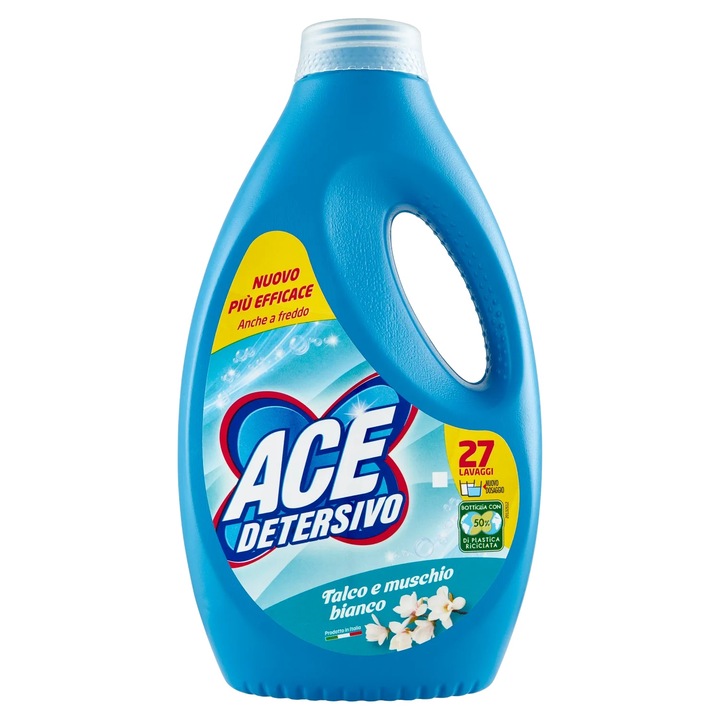 Detergent Lichid Ace Talc si Mosc Alb, 1.35 L, 27 spalari