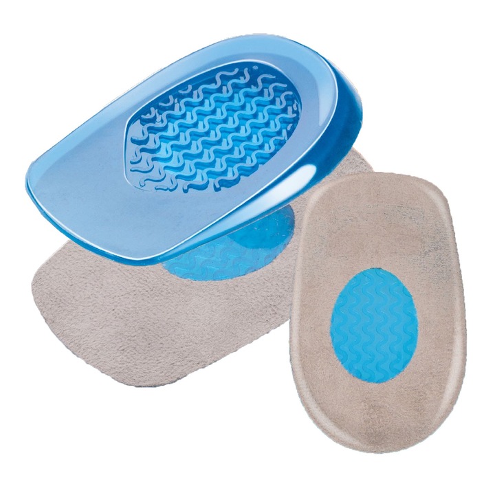 Set 2 Talonete Ortopedice din Gel pentru Calcai, 38 - 41, Unisex, Albastru