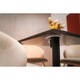 Masa pentru restaurant sau bucatarie, din MDF cu miez negru, acoperita cu HPL, Picioare metalice rabatabile Standard, Stejar Davos Maro H3133 ST12, 90x90 cm