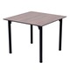 Masa pentru restaurant sau bucatarie, din MDF cu miez negru, acoperita cu HPL, Picioare metalice rabatabile Standard, Stejar Davos Maro H3133 ST12, 90x90 cm