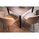 Masa pentru restaurant sau bucatarie, din MDF cu miez negru, acoperita cu HPL, Picioare metalice rabatabile Standard, Stejar Davos Maro H3133 ST12, 90x90 cm