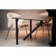 Masa pentru restaurant sau bucatarie, din MDF cu miez negru, acoperita cu HPL, Picioare metalice rabatabile Standard, Stejar Davos Maro H3133 ST12, 90x90 cm