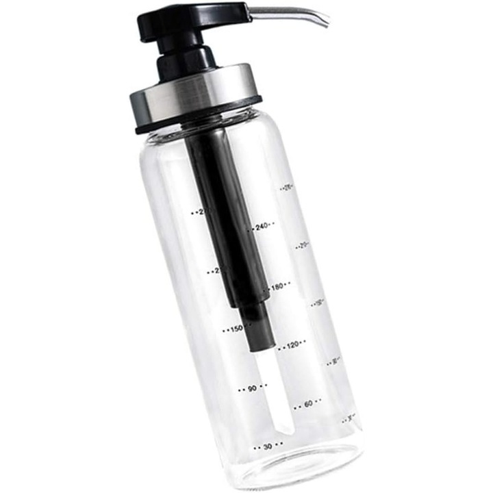 Set sticle dispenser pentru sos/ulei, capacitate 300ml, negru, 22.5x6cm