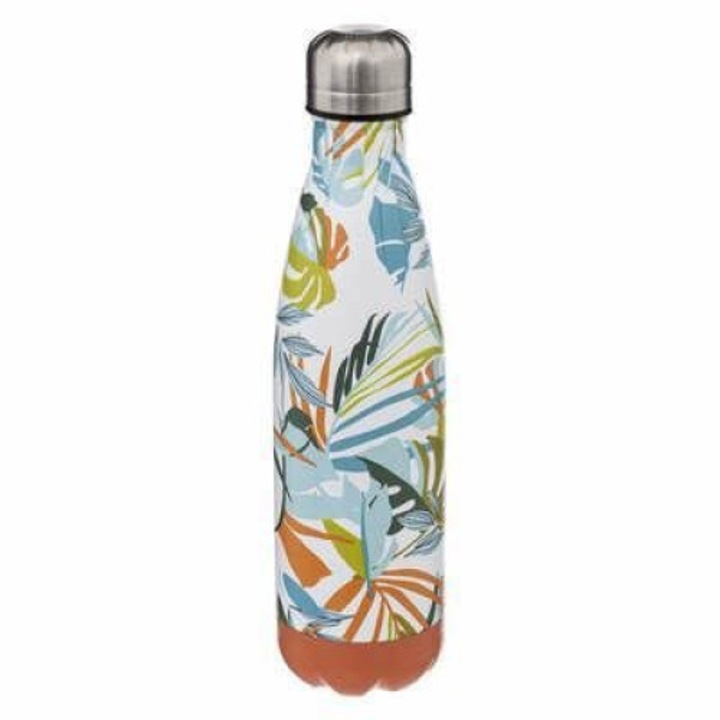 Termos tip sticla 5five Simply Smart, metal, design tropical, 500ml