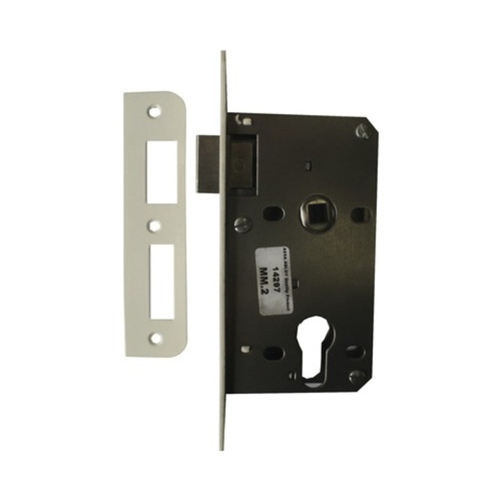 Broasca Ingropata Usa Intrare Yale 43/54 Mm, Stanga & Dreapta, Pentru Cilindru, Incl. Contraplaca, Alb