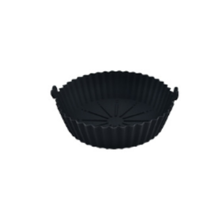 Силиконова тава за въздушен фритюрник, 18,3 см, черна, AT PERFORMANCE®, практично и универсално решение за здравословно готвене