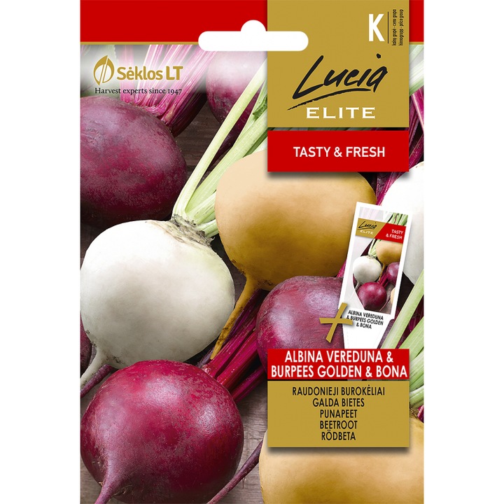 Seminte, Sfecla Mix Albina Vereduna, Burpees Golden & Bona, Lucia Elite, plic, 5 gr