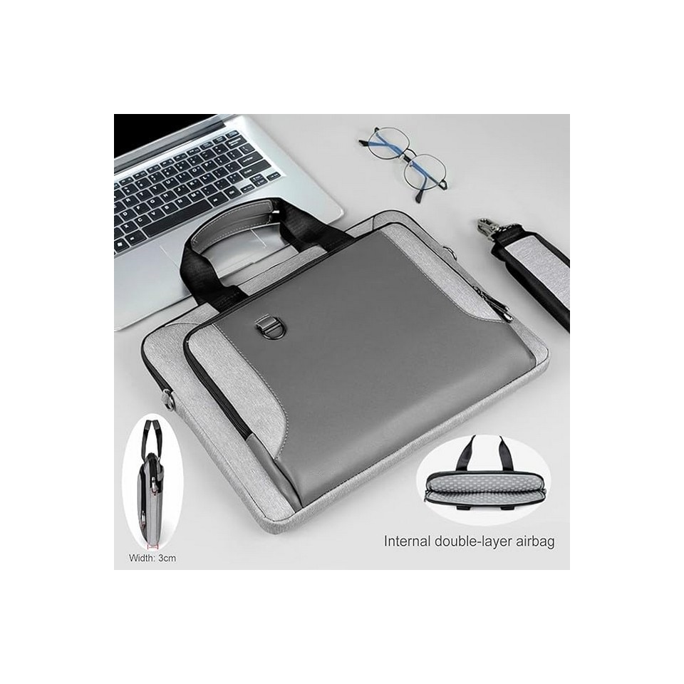 Geanta Laptop de umar, 15.6 Inch - 39 x 30 x 3 cm, IWTTWY, gri