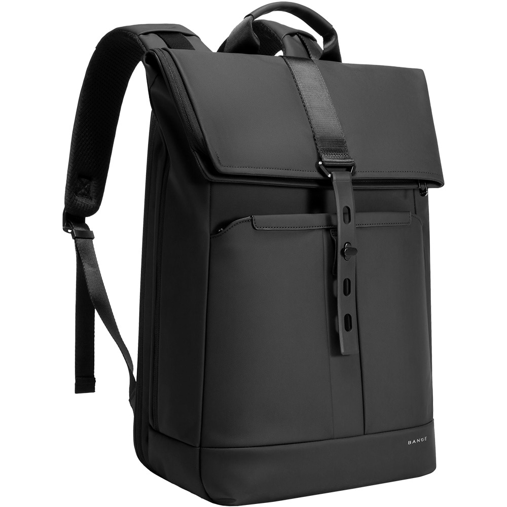 Rucsac calatorii, birou, laptop 15.6 inch, material rezistent la stropi de apa, sistem fixare pe valiza, BANGE, BG2888BK, Negru