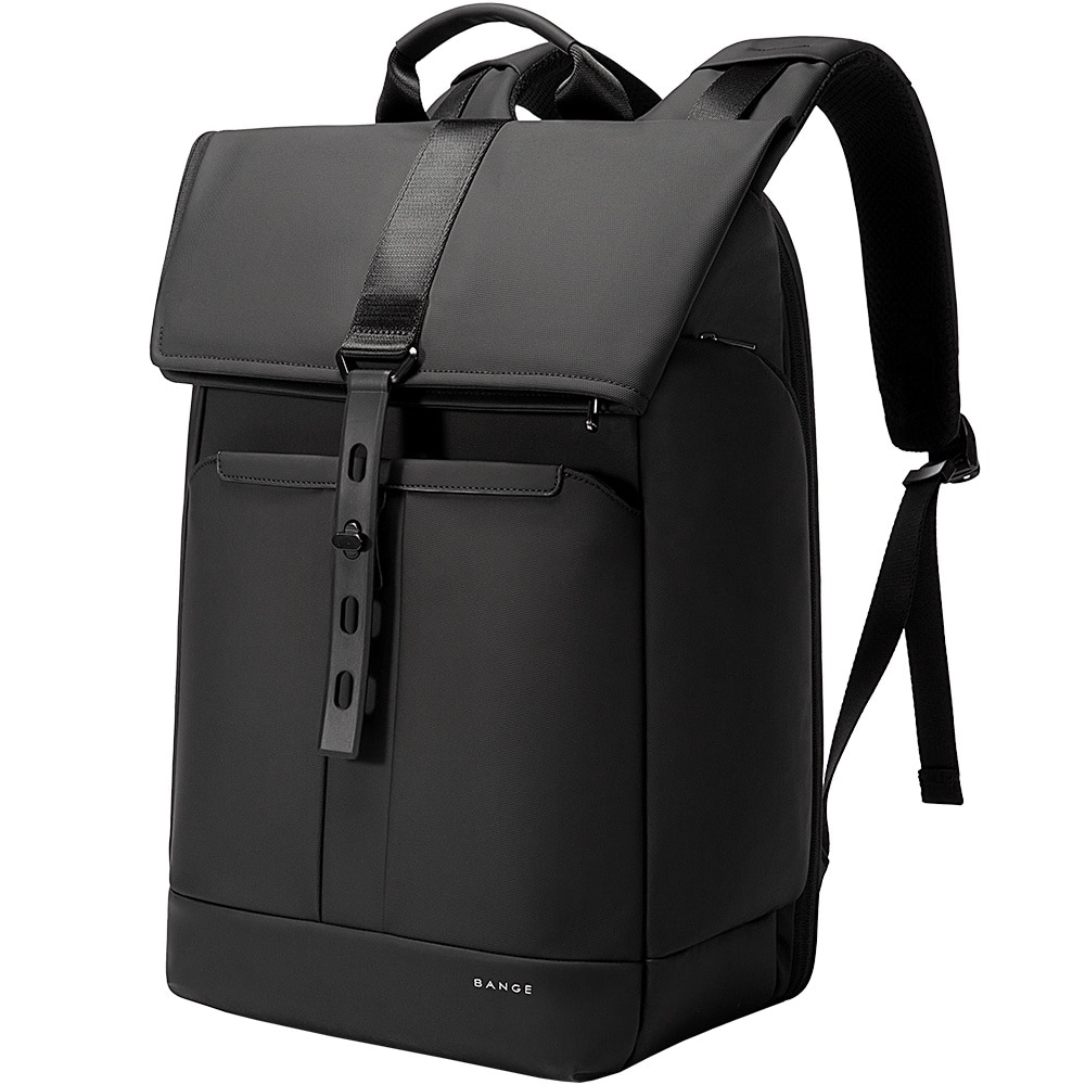Rucsac calatorii, birou, laptop 15.6 inch, material rezistent la stropi de apa, sistem fixare pe valiza, BANGE, BG2888BK, Negru