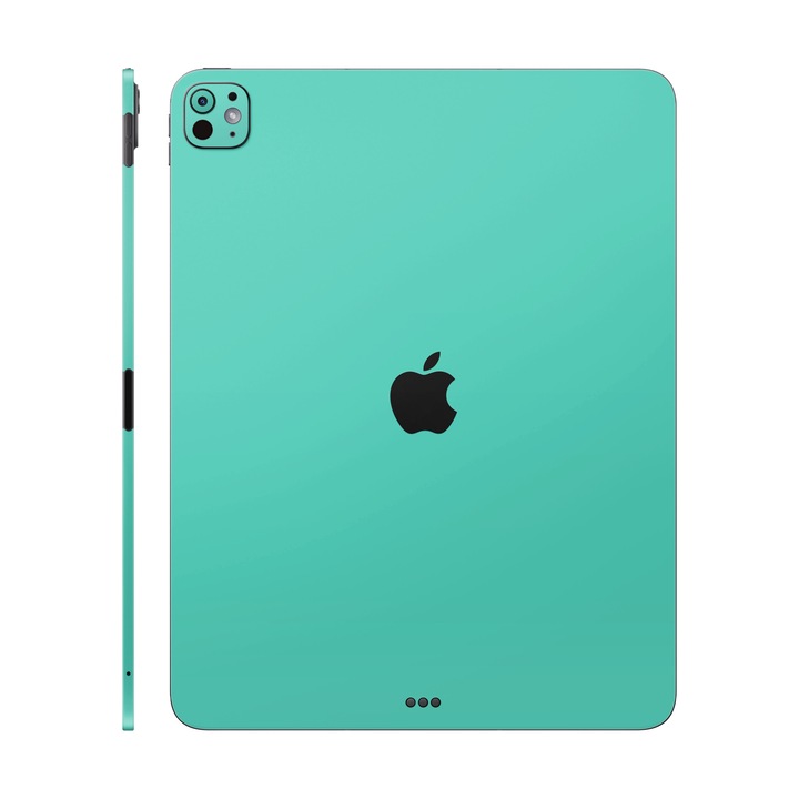 Folie de protectie pentru iPad Pro 13" (2024), Colectia Unique, Skin Spate cu laterale separate, Mat Verde Menta