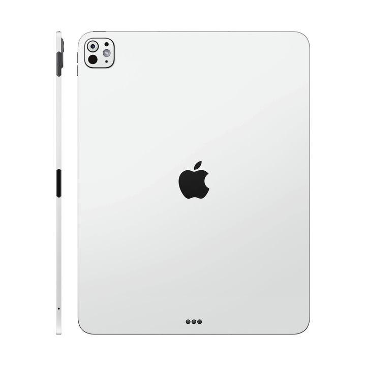 Folie de protectie pentru iPad Pro 13" (2024), Colectia Unique, Skin Spate cu laterale separate, Mat Alb