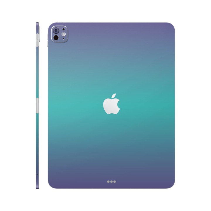 Folie de protectie pentru iPad Pro 11" (2024), Colectia Unique, Skin Spate cu laterale separate, Cameleon Turcoaz-Lavanda