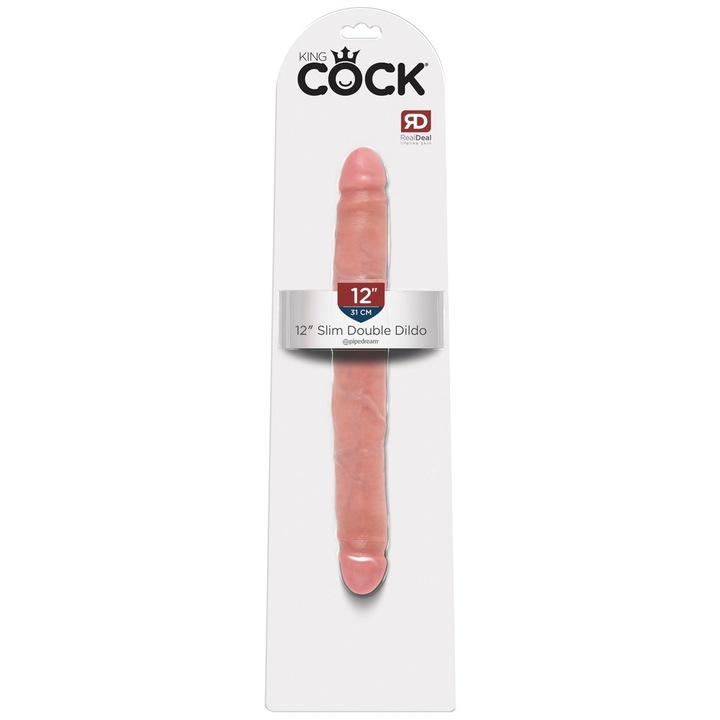 Dildo dublu, Slim, 30 cm
