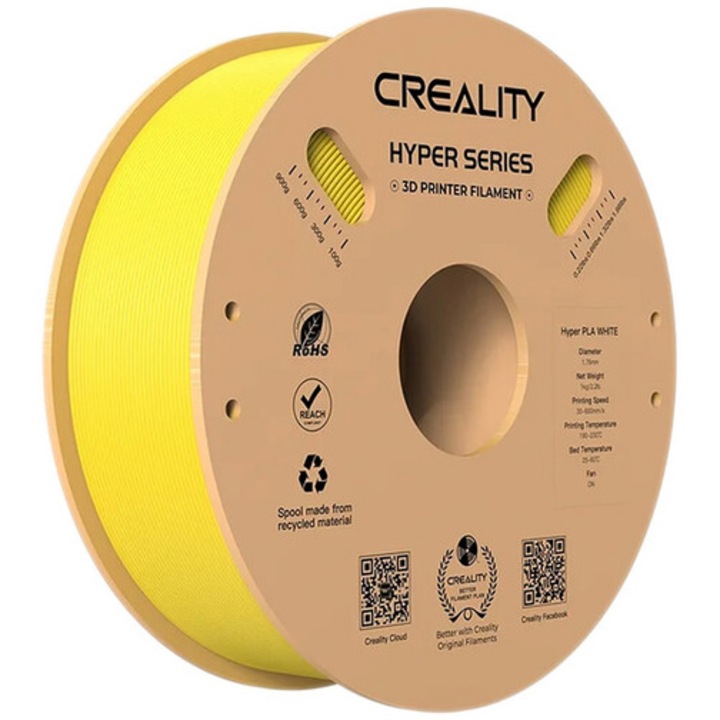 Creality 3D PR. HYPER-PLA 3D filament, Sárga