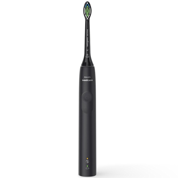 Електрическа звукова четка за зъби Philips Sonicare 4100 HX3681/54, 2 режима на почистване, Черен цвят, Сензор за натиск, Функция BrushSync, 1 глава