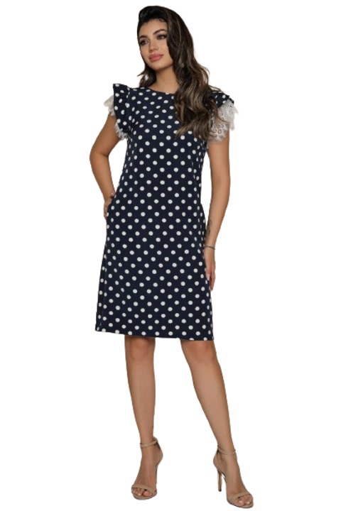 Rochie de zi, scurta cu buline