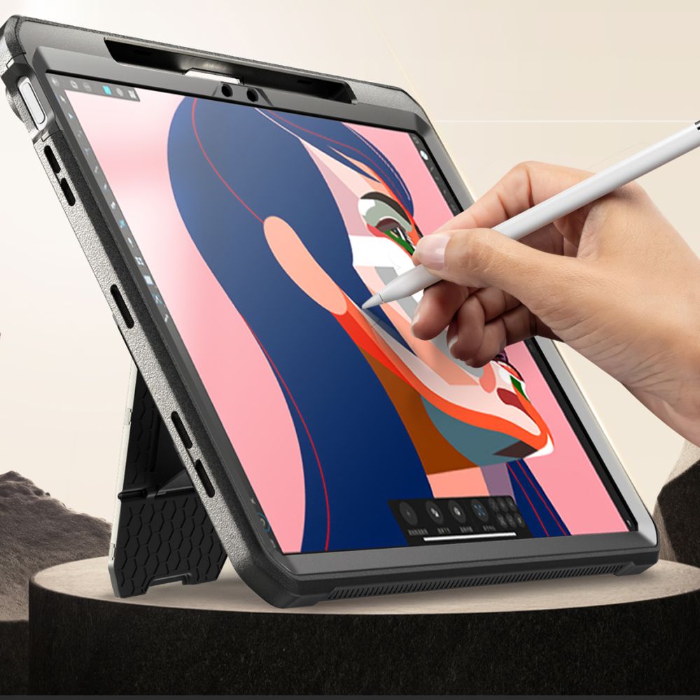Carcasa Supcase Unicorn Beetle Pro compatibila cu iPad Air 6 13 inch, Protectie display, Negru