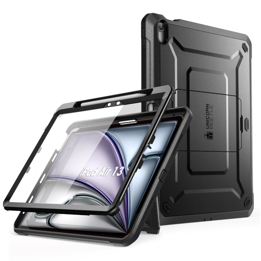 Carcasa Supcase Unicorn Beetle Pro compatibila cu iPad Air 6 13 inch, Protectie display, Negru