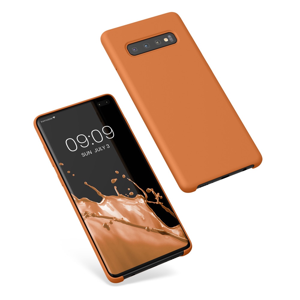 Husa Kwmobile pentru Samsung Galaxy S10 Plus, Portocaliu, Silicon
