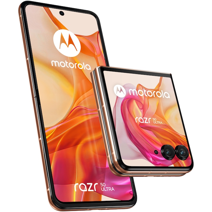 Смартфон Motorola Razr 50 ultra, Dual SIM, 12GB RAM, 512GB, 5G, Peach Fuzz