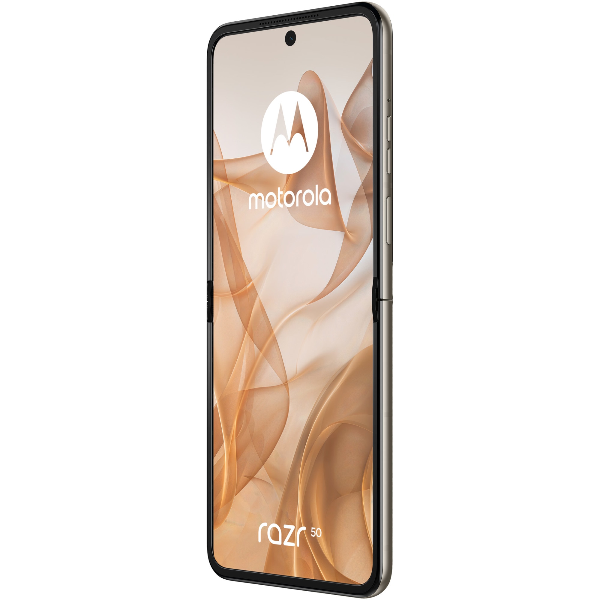 RESIGILAT: Telefon mobil Motorola Razr 50, Dual SIM, 8GB RAM, 256GB, 5G, Beach Sand