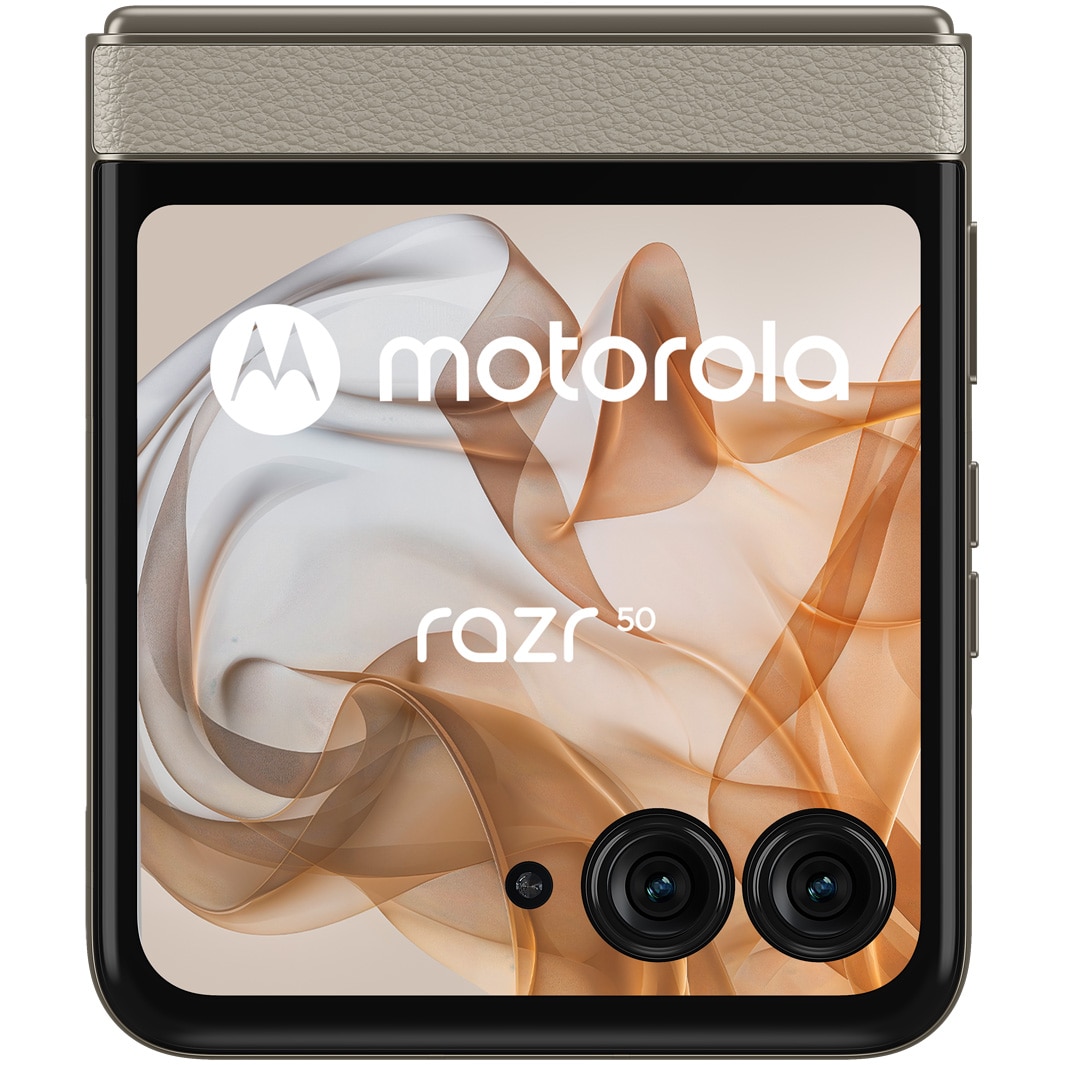 RESIGILAT: Telefon mobil Motorola Razr 50, Dual SIM, 8GB RAM, 256GB, 5G, Beach Sand