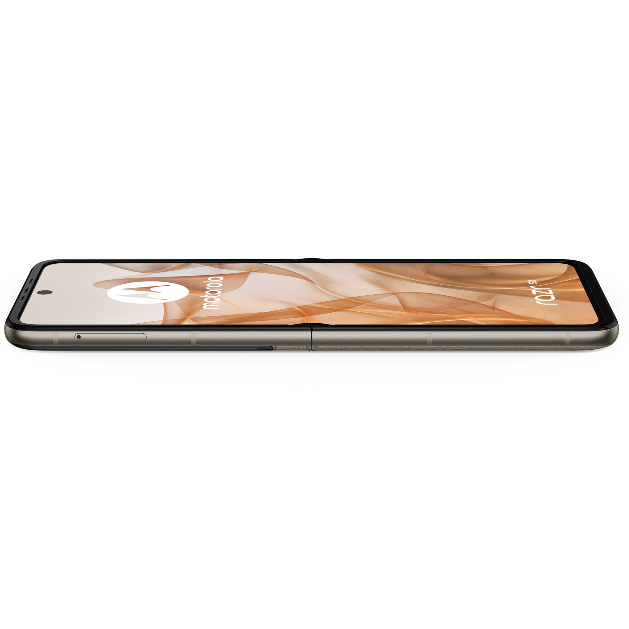 RESIGILAT: Telefon mobil Motorola Razr 50, Dual SIM, 8GB RAM, 256GB, 5G, Beach Sand