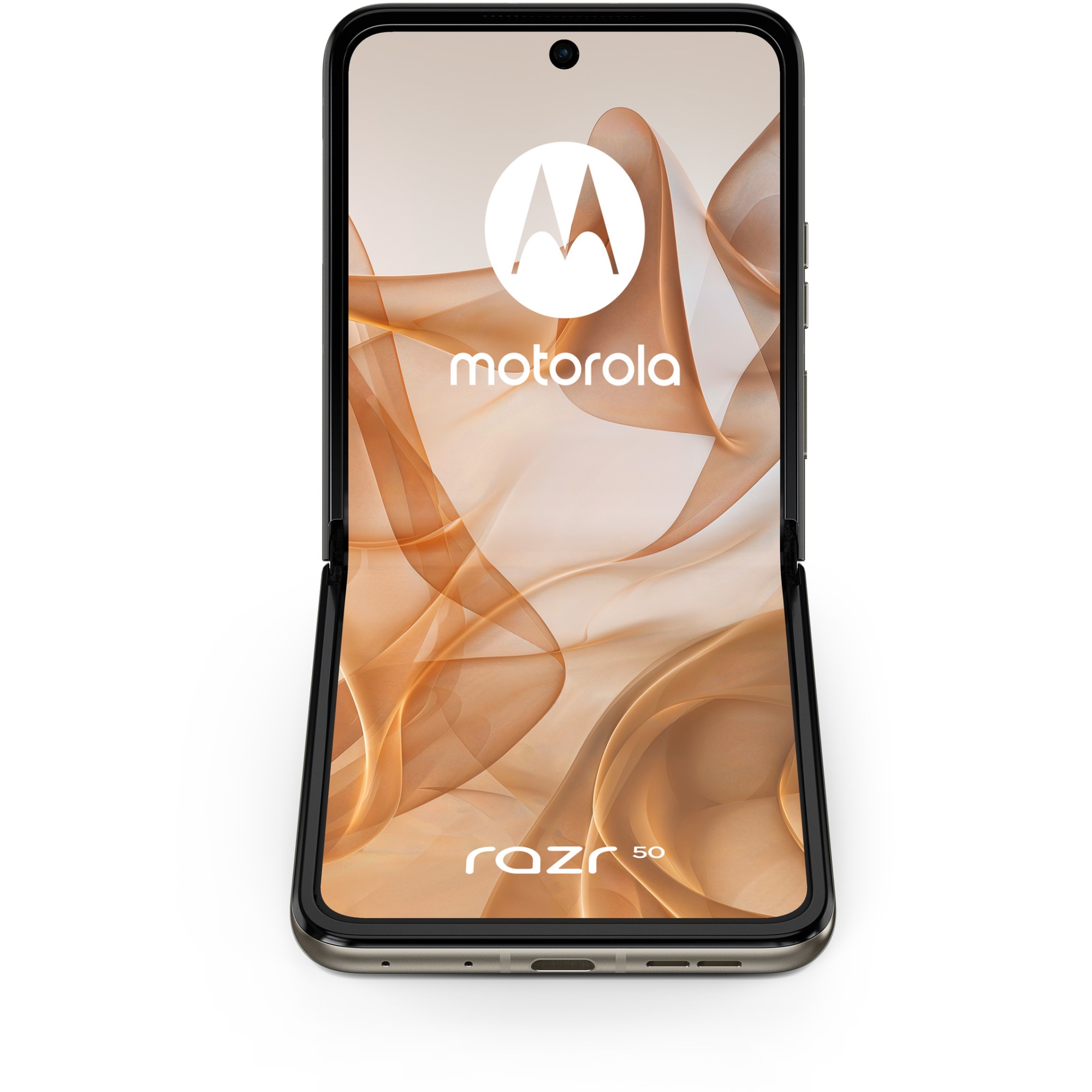 RESIGILAT: Telefon mobil Motorola Razr 50, Dual SIM, 8GB RAM, 256GB, 5G, Beach Sand