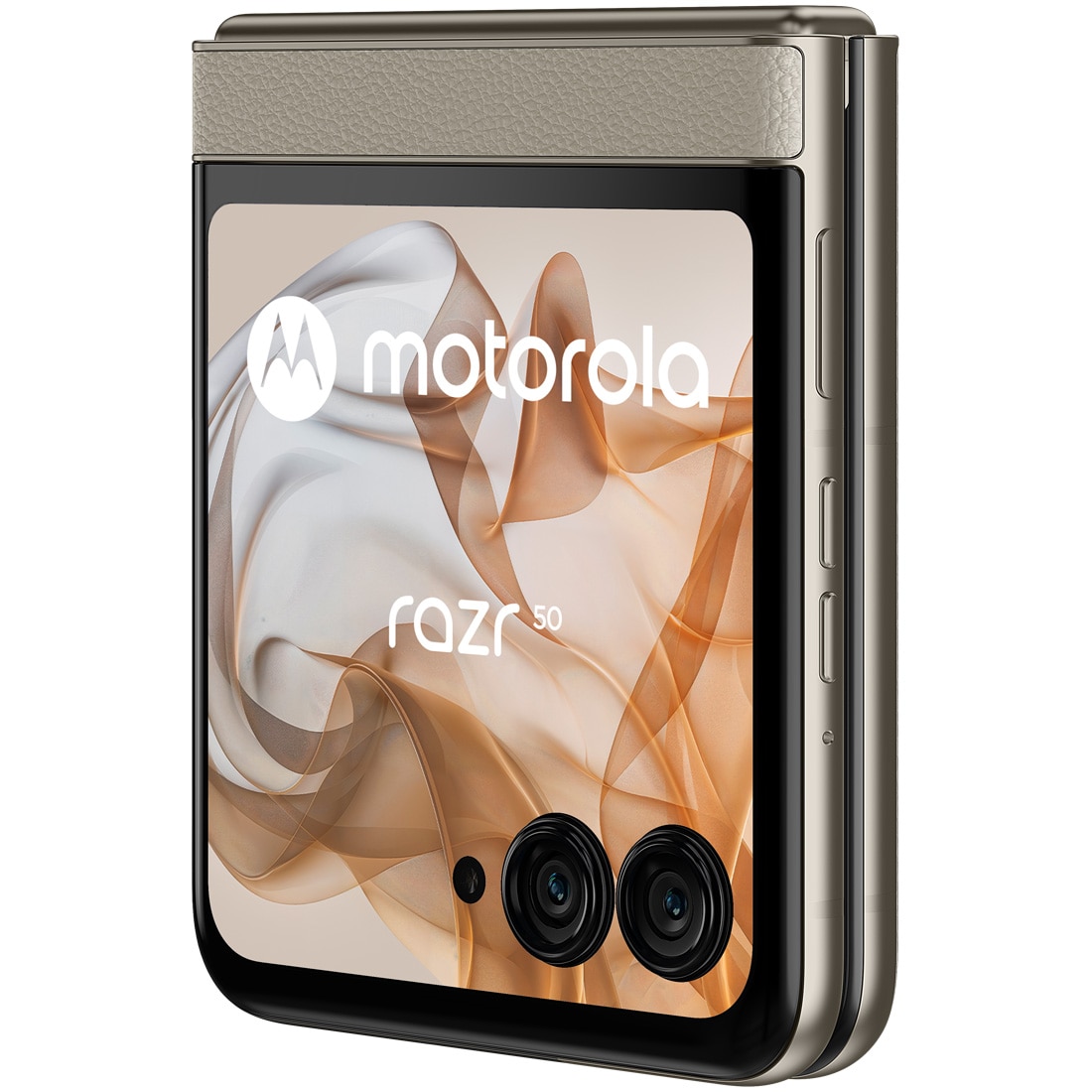 RESIGILAT: Telefon mobil Motorola Razr 50, Dual SIM, 8GB RAM, 256GB, 5G, Beach Sand