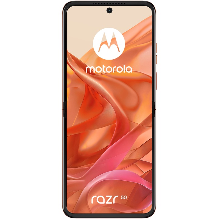 Okostelefon Motorola Razr 50, Dual SIM, 8 GB RAM, 256 GB, 5G, Spritz Narancssárga