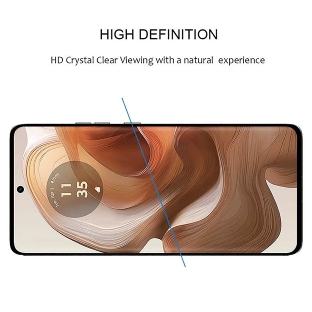 Folie din Sticla Securizata Curbata Top-notch 5D pentru Motorola Edge 50 Ultra, OPTIM SOLUTION, High Resolution, Nano-level Precision Design, Edge-to-Edge Cover, Color Vibrancy, Optical Grade Glass, Enhanced Clarity, Natural Visual Experience, Negru