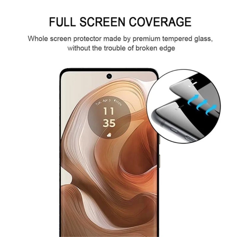 Folie din Sticla Securizata Curbata Top-notch 5D pentru Motorola Edge 50 Ultra, OPTIM SOLUTION, High Resolution, Nano-level Precision Design, Edge-to-Edge Cover, Color Vibrancy, Optical Grade Glass, Enhanced Clarity, Natural Visual Experience, Negru