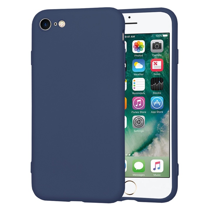 iPhone 7 / 8 / SE 2, SE 2020 / SE 3, SE 2022 tok - Techsuit SoftFlex - sötétkék