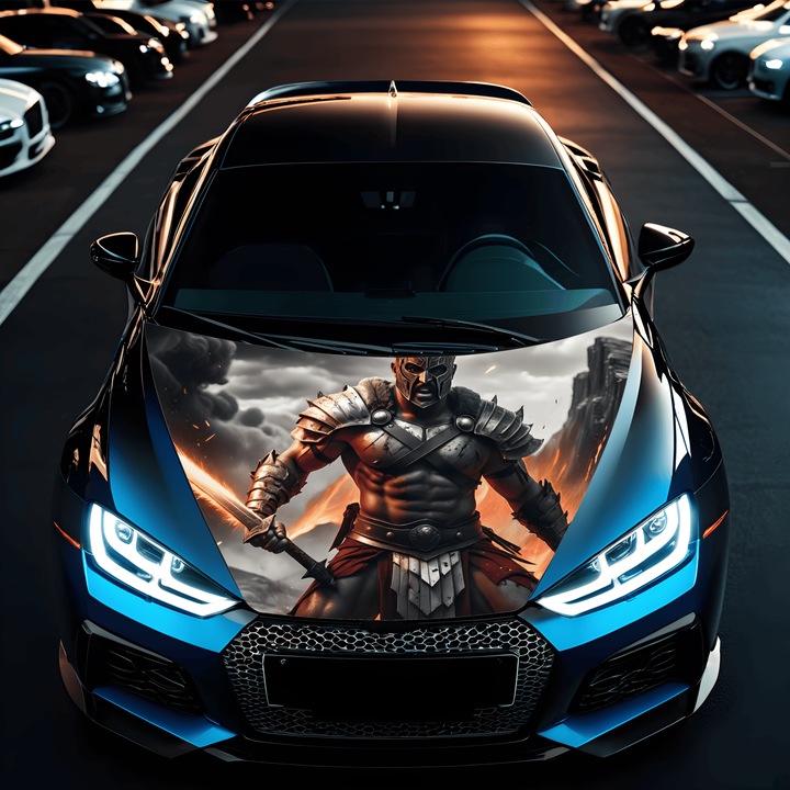 "Hood Art" autótetőfólia, kültéri használatra, M méret (165 x 120cm) - Kód: AVX-CAPOTA-007M