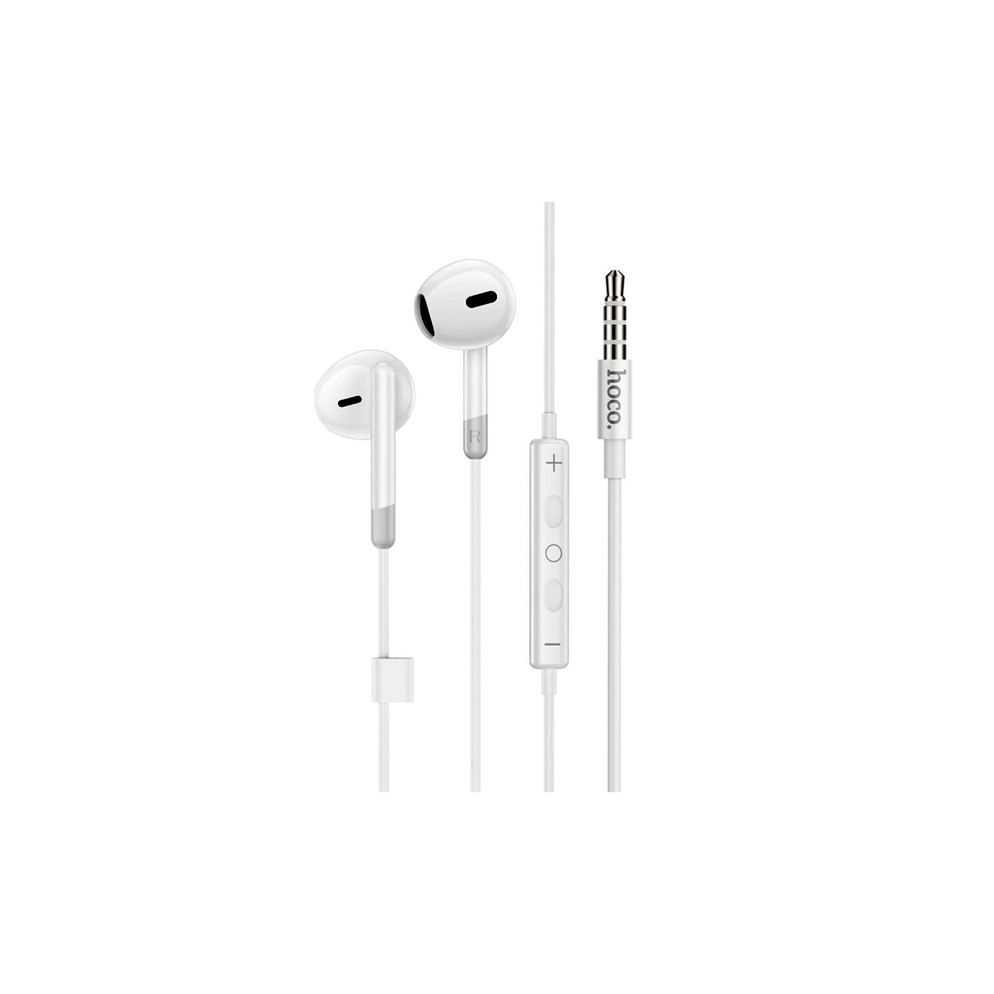 Casti cu fir Hoco M109 Pure Joy, microfon, jack 3.5mm, cablu 1.2m, 20Hz-20kHz, alb