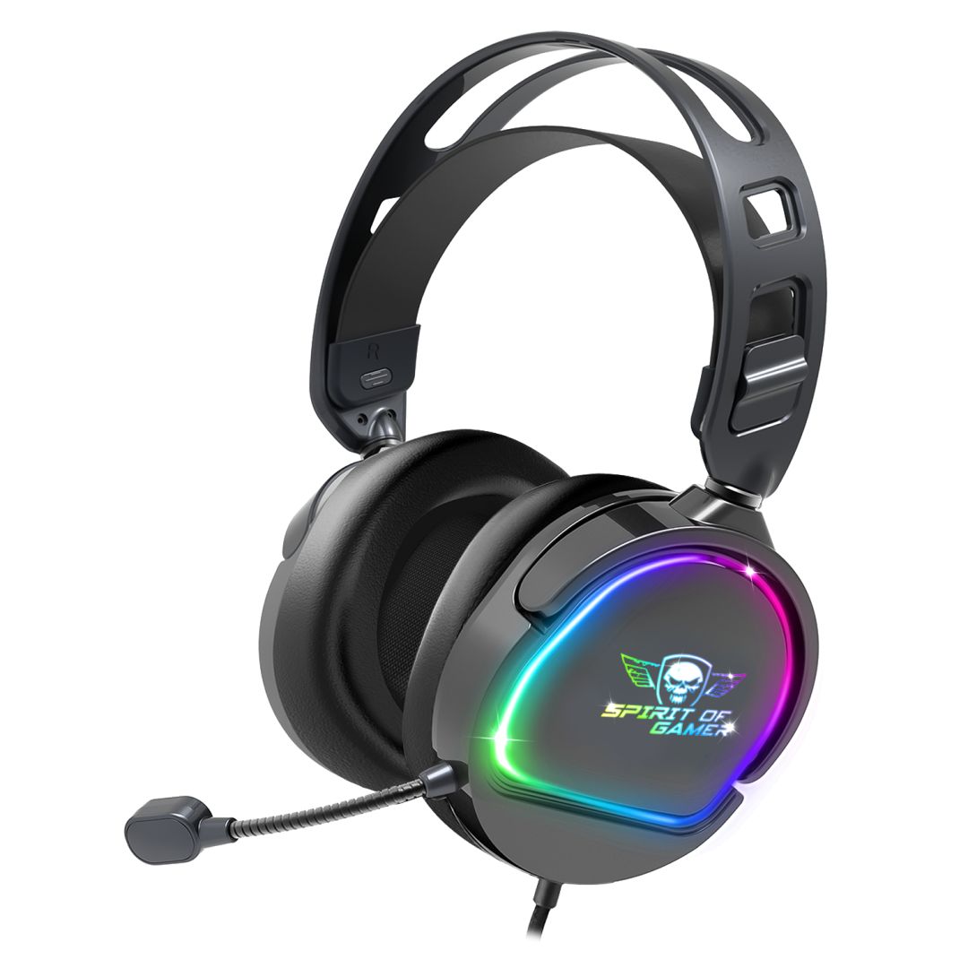 Casti Gaming Spirit of Gamer PRO H6, RGB, Microfon, Negru