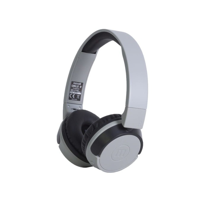 Casti Bluetooth Maxell HP-BT400 Smilo gri, 175796, microfon/casti