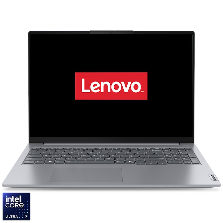 Laptop Lenovo ThinkBook 16 G7 IML cu procesor Intel® Core™ Ultra 7 155H pana la 4.8GHz, 16" WUXGA, IPS, 32GB DDR5, 1TB SSD, Intel® Arc™ Graphics, No OS, Arctic Grey, 3y on-site Premium Care