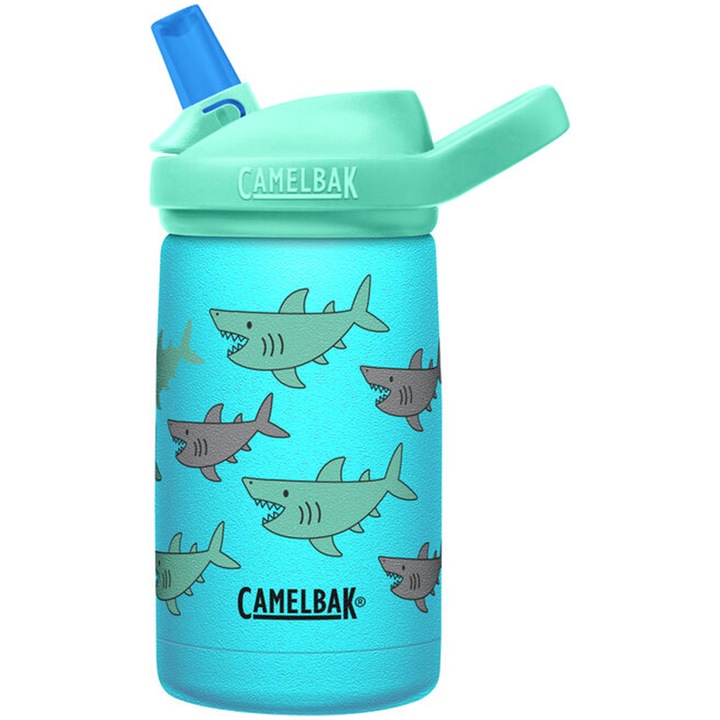 Бутилка за вода Eddy+ School of Sharks Camelbak, За деца, Неръждаема стомана, 350 мл