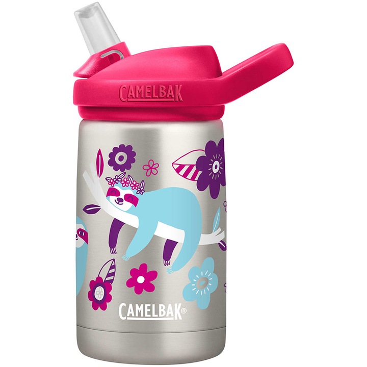 Детска бутилка за вода Eddy+ Insulated Stainless Steel Flowerchild Sloth Camelbak, 350 мл