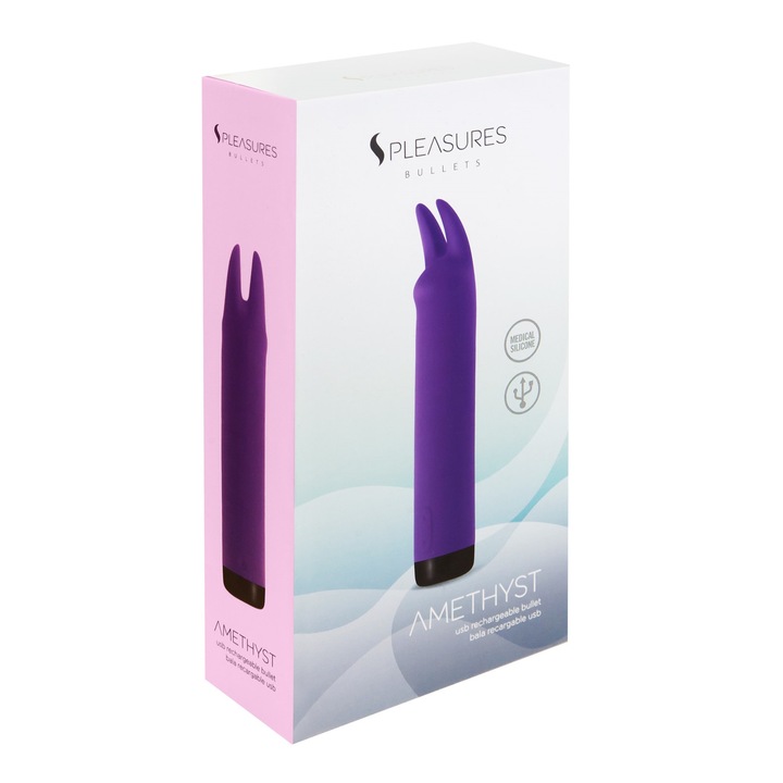 Vibrator Amethyst, USB Reincarcabil, Functii Vibratie