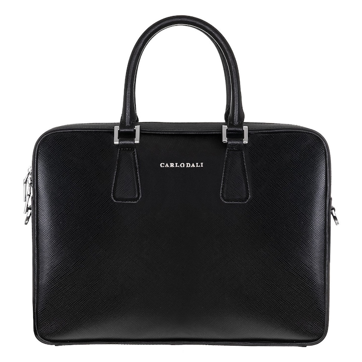 Carlo Dali, Servieta unisex din piele Orion, Negru