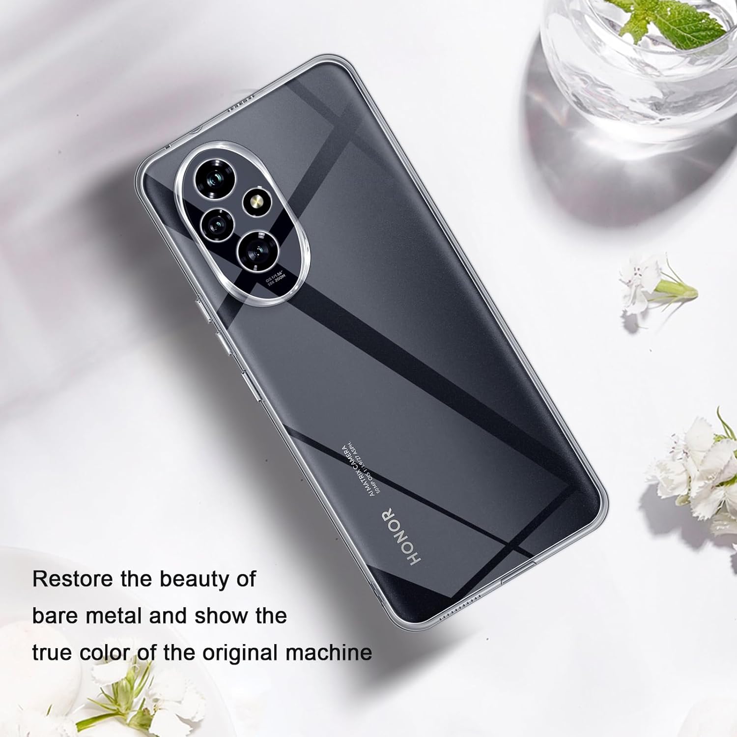 Husa pentru Honor 200 Slim Anti-Shock 1.5mm cu protectie lentile Transparent