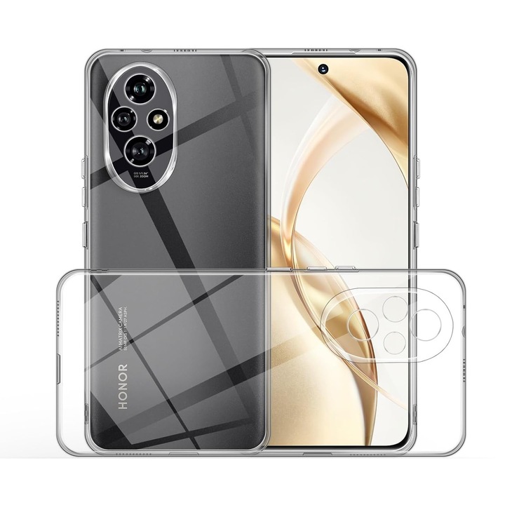 Кейс Aiyando за Honor 200 Slim Anti-Shock 1.5 мм с прозрачна защита на стъклата