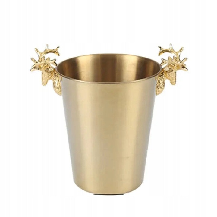 Ледарка RESTEQ, Вместимост 5 л, Неръждаема стомана, Златист