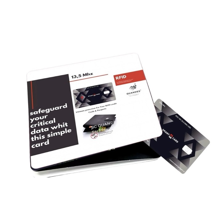 Érintésmentes RFID és NFC védőkártya bankkártyák és útlevelek védelmére RFID chippel - Smart Card - 2 darabos csomag